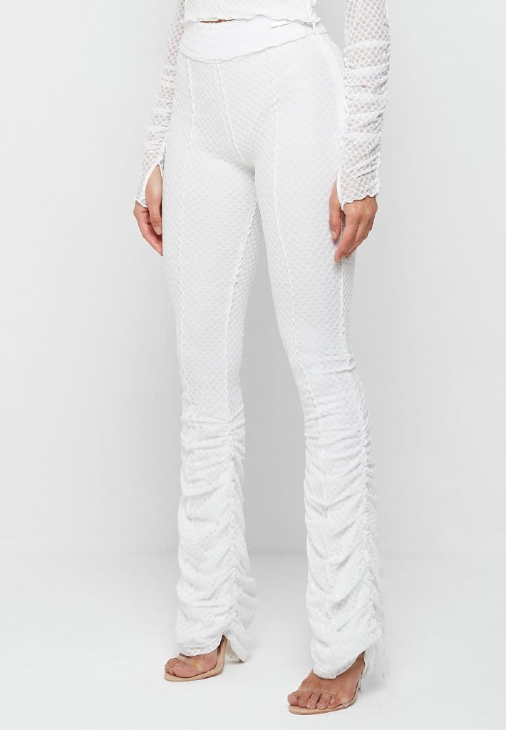 White sales mesh trousers