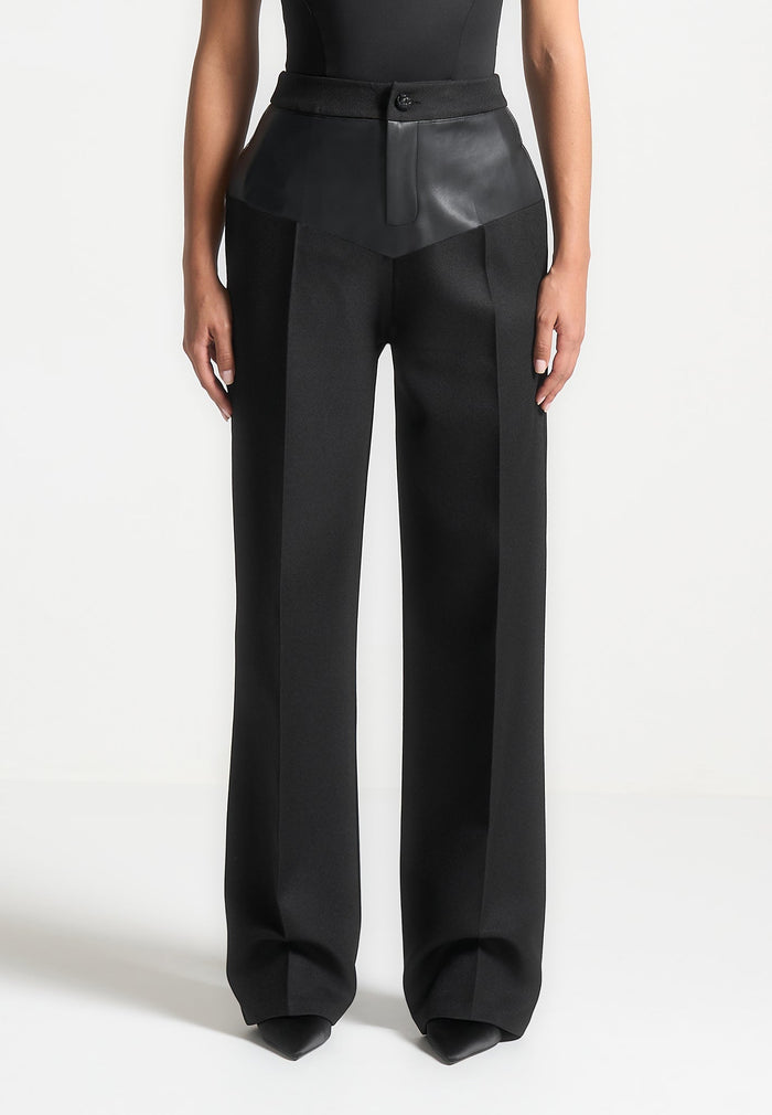 leather-panel-tailored-trousers-black