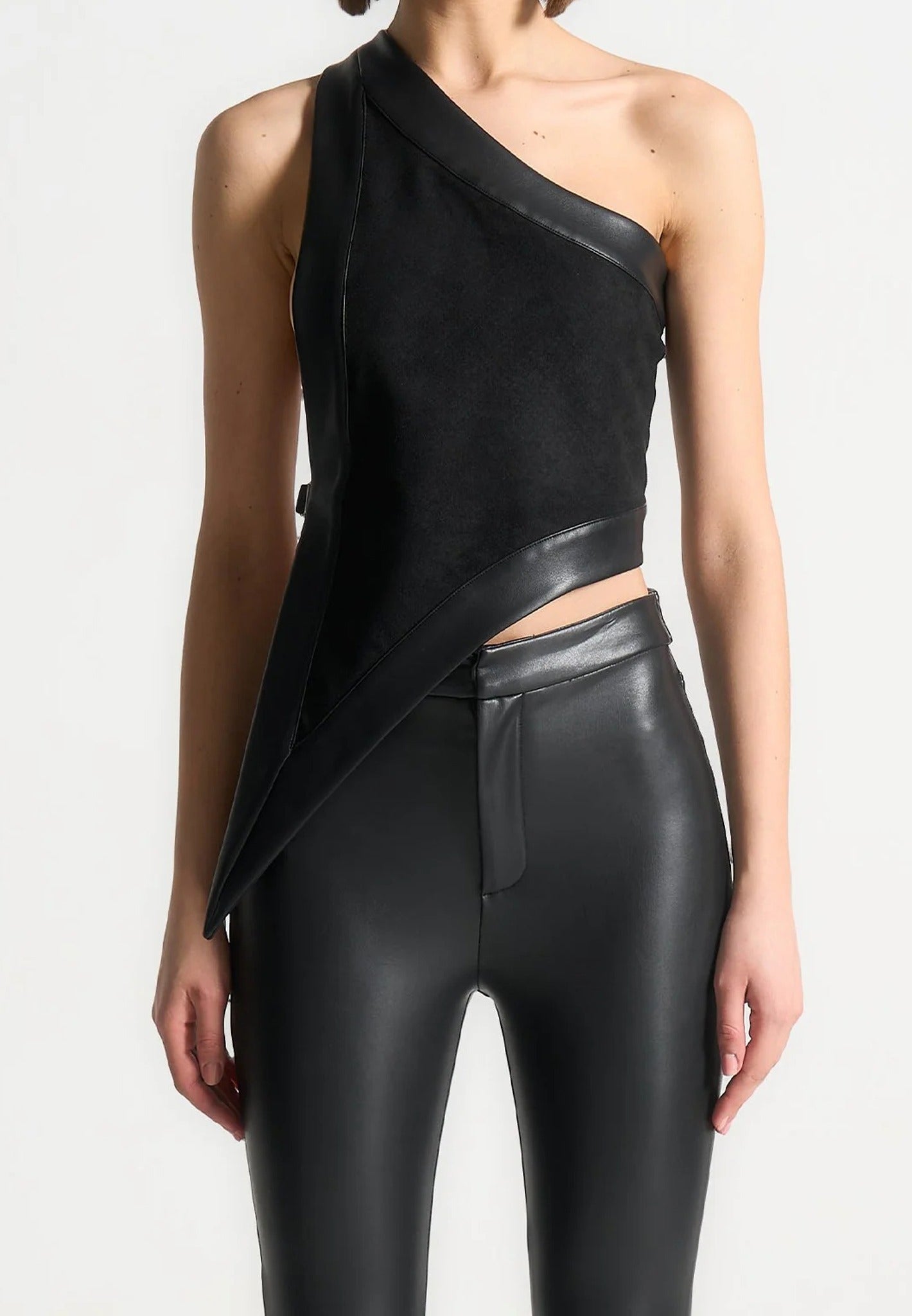 vegan-suede-leather-asymmetric-backless-top-black 
