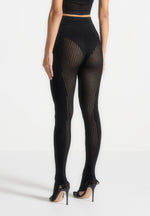 knitted-contour-footsie-leggings-black