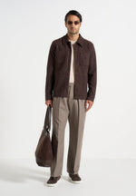thomas-suede-long-sleeve-shirt-brown