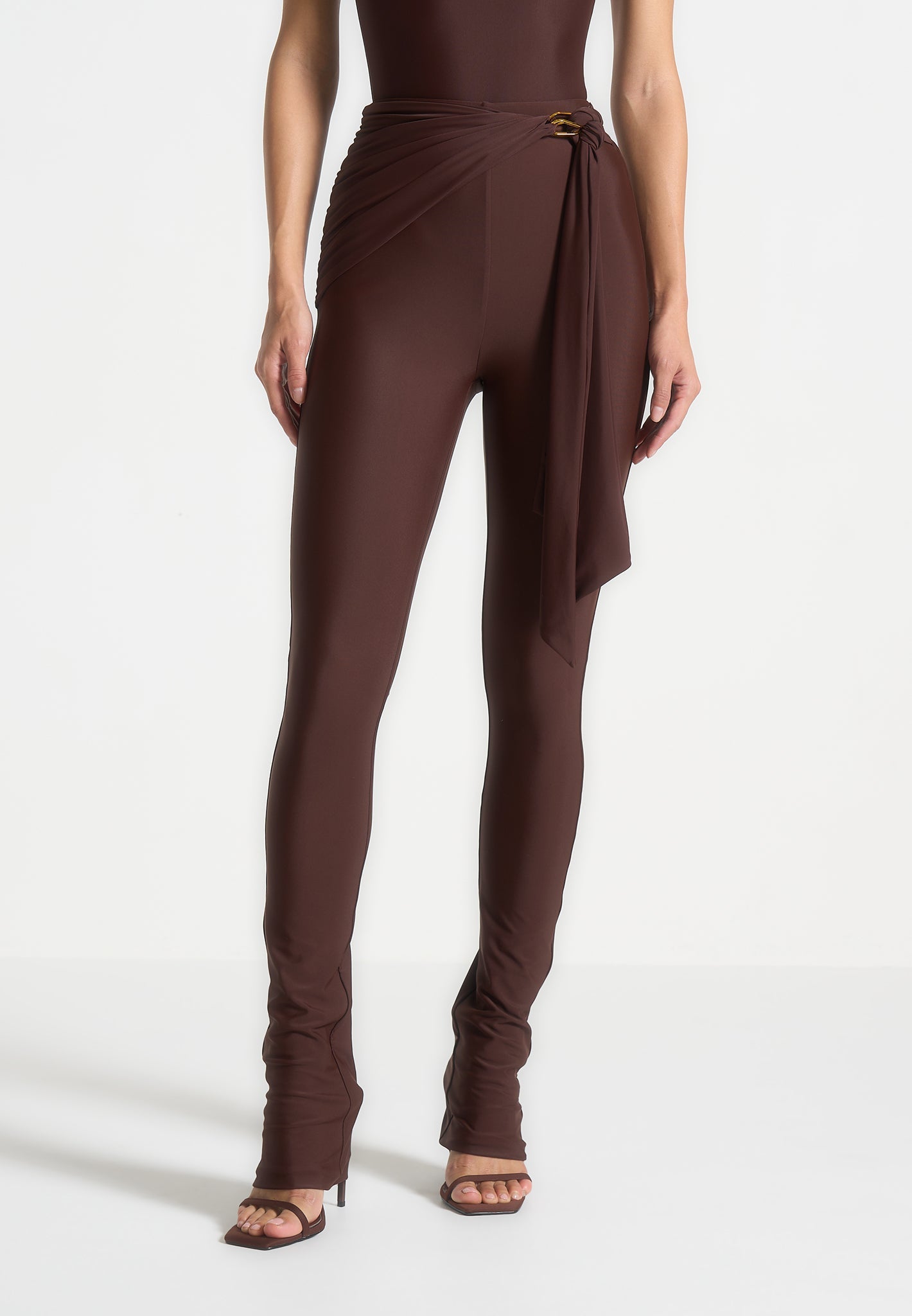 draped-hardware-detail-leggings-brown