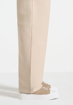 Vienna - Suede Contrast Stitch Sneaker - Beige