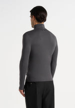 Blaise - Long Sleeve Roll Neck Top - Grey