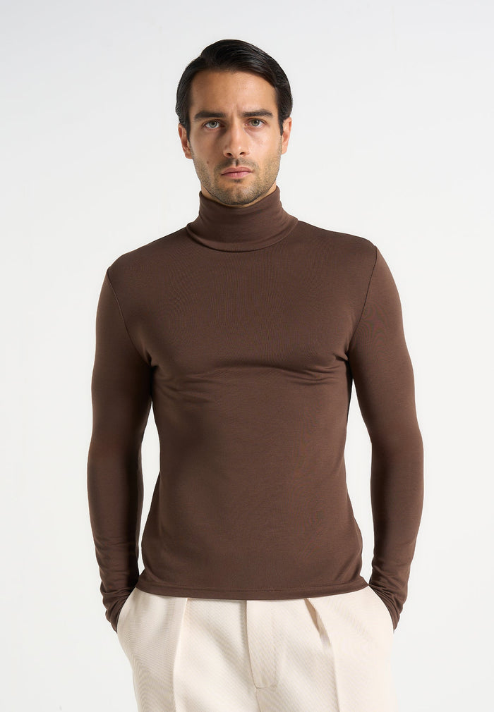 blaise-long-sleeve-roll-neck-top-brown
