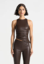 leather-asymmetric-tacked-racer-top-brown