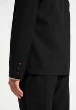 Alec - Double Breasted Suit jacket With Contrast Lapel - Black