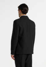 Alec - Double Breasted Suit jacket With Contrast Lapel - Black