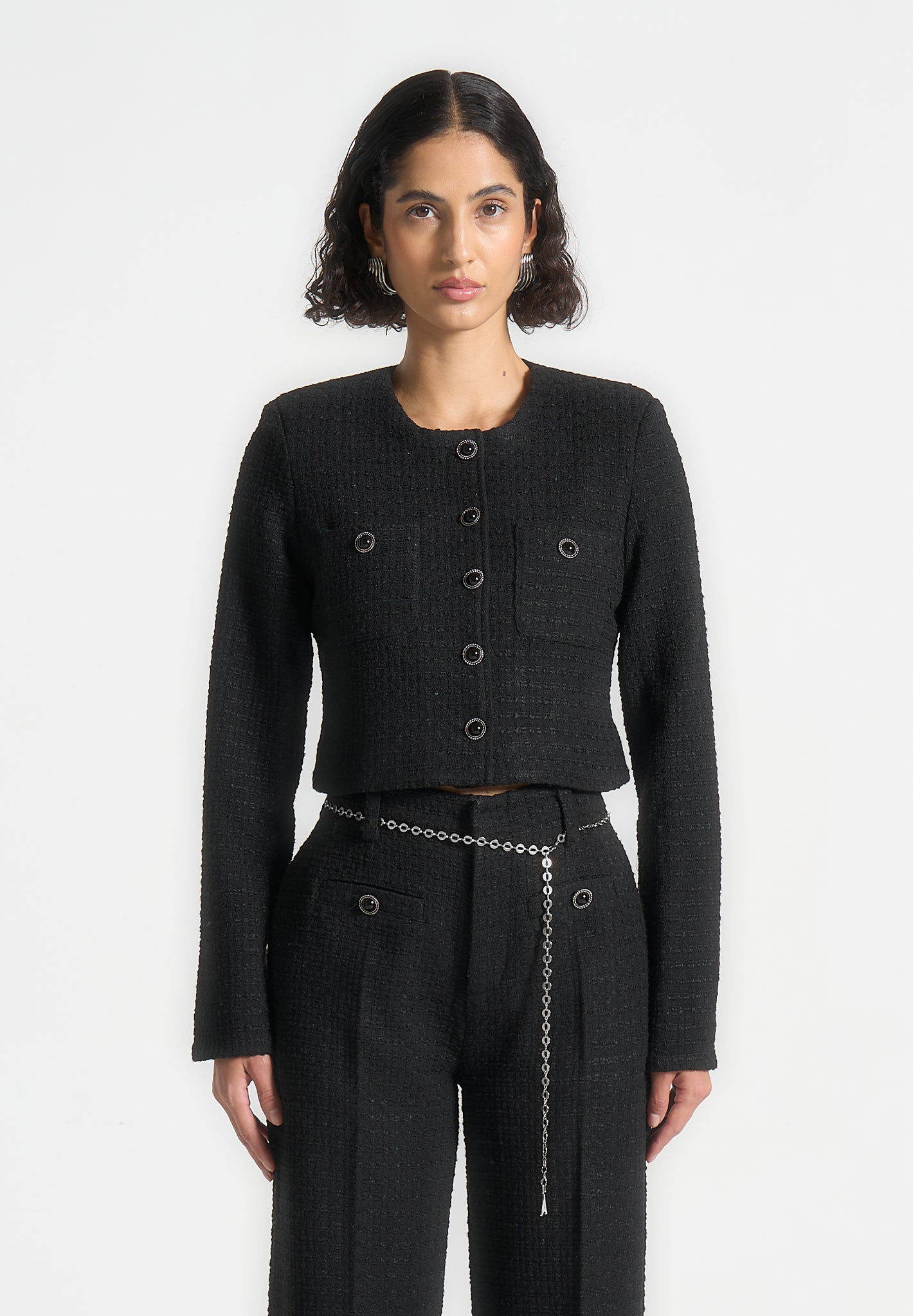 celine-cropped-tweed-jacket-with-pearls-black