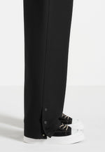 Vienna - Suede Contrast Stitch Sneaker - Black