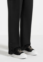 Vienna - Suede Contrast Stitch Sneaker - Black