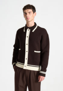 Julien - Classic Combed Cotton Knit Cardigan - Brown