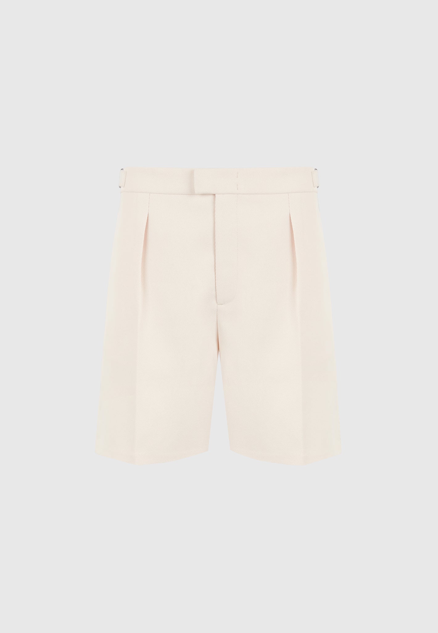 Marin - Twill Pleated Shorts - Cream