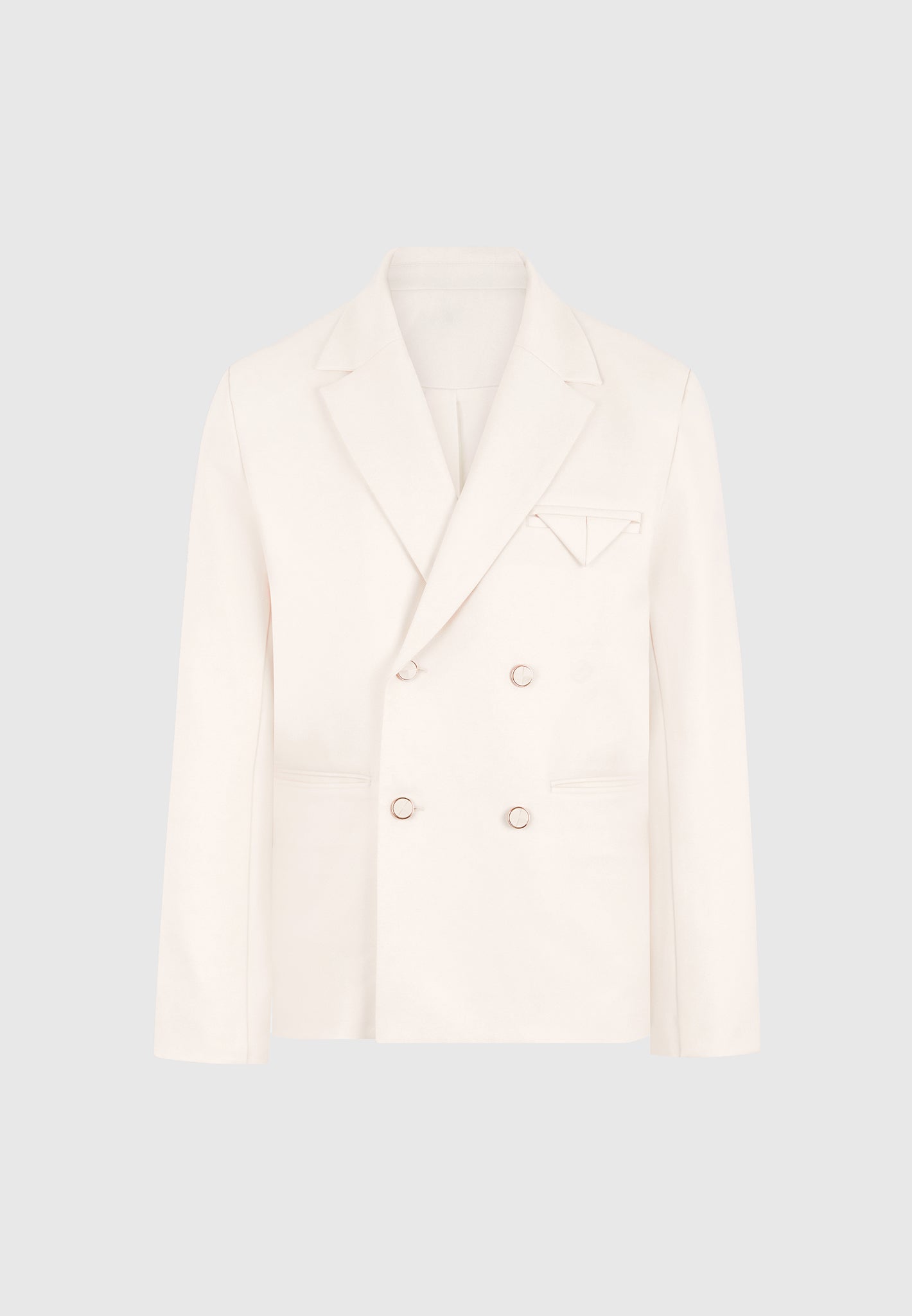 Didier - Double Breasted Tailored Suit Jacket - Cream