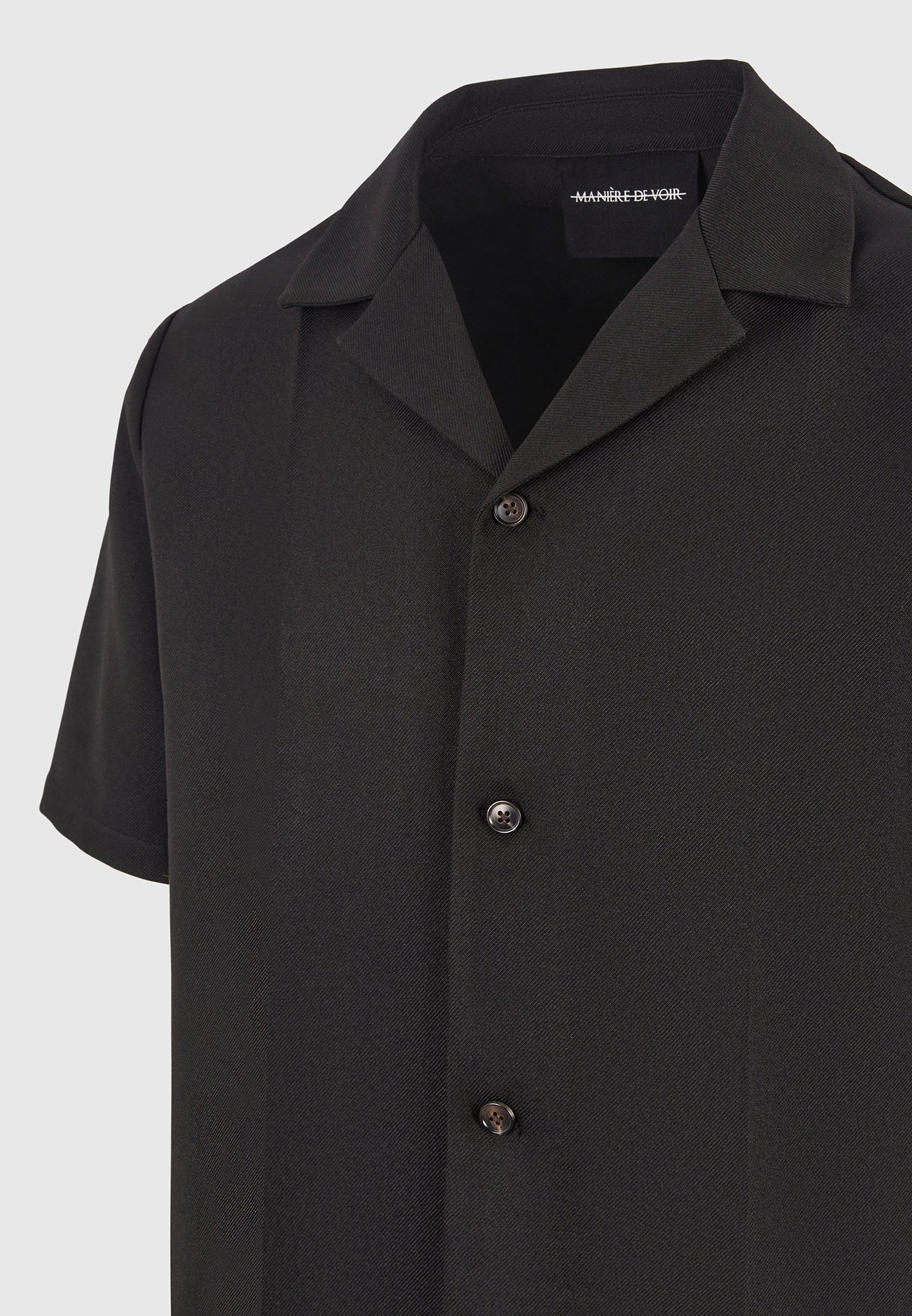 Felix - Tailored Shirt With Crease - Black
