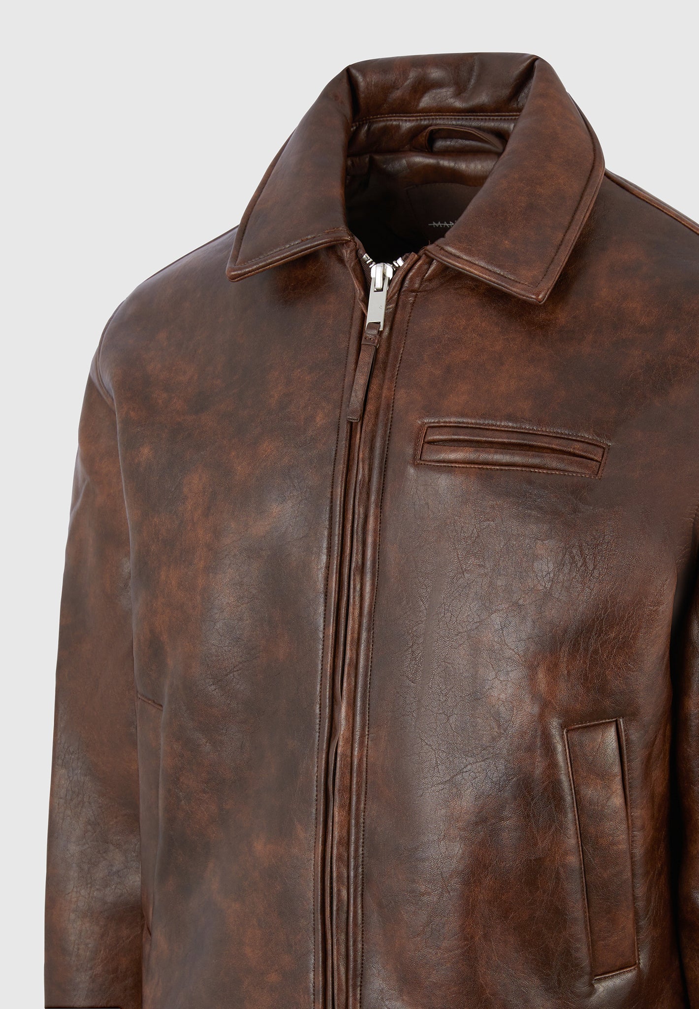 Laurent - Vintage Leather Jacket - Brown | Manière De Voir Canada