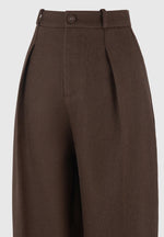 twist-leg-tailored-trousers-brown