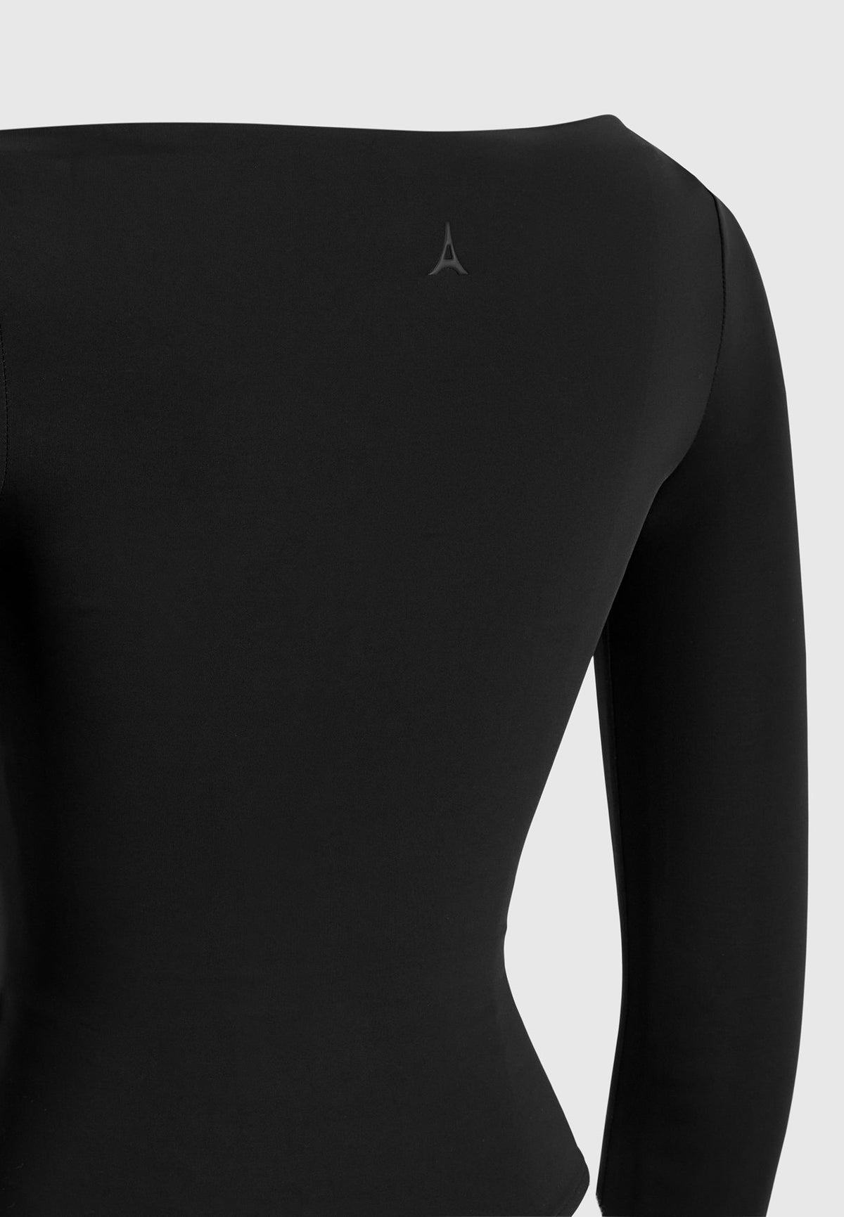 BS003 - Boat Neck Bodysuit - Black