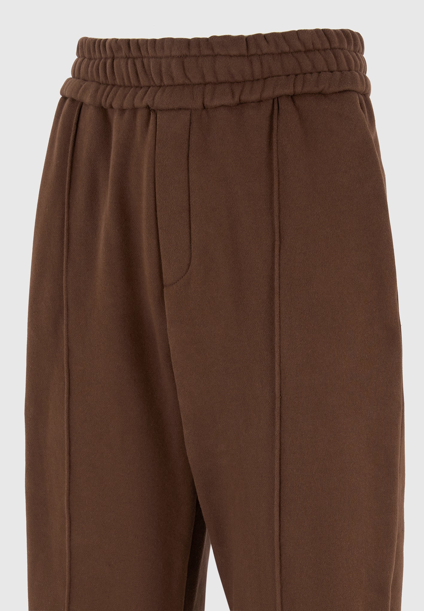 eternel-pintuck-joggers-brown