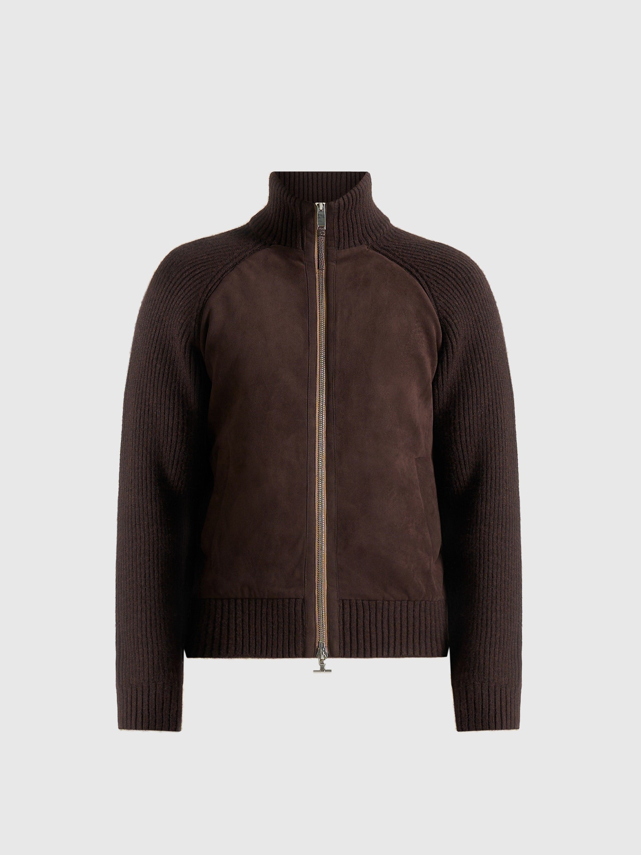 rami-suede-knit-jacket-brown