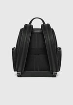 Maloe - Pebbled Leather Eiffel Clasp Backpack - Black