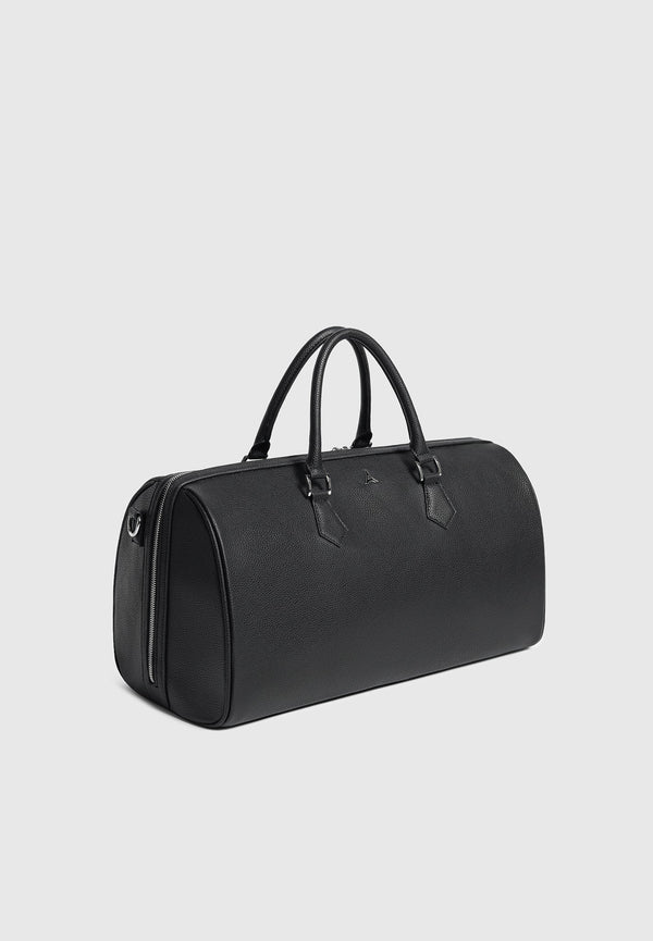 Jerome - Leather Travel Bag - Black