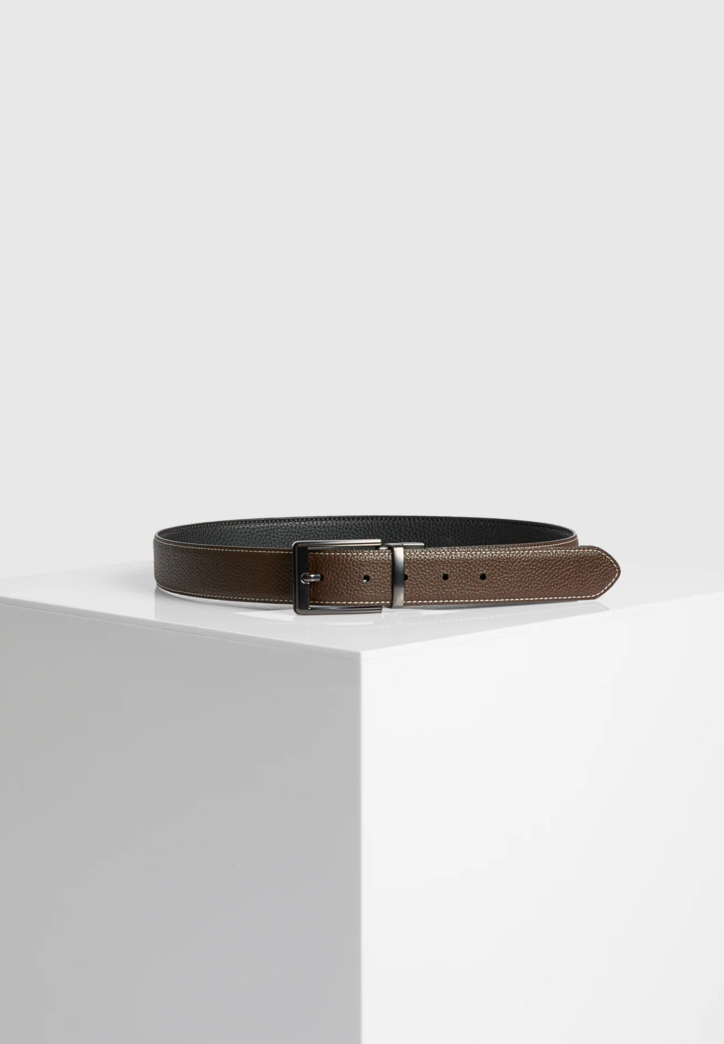 Rafael - Reversible Leather Belt - Black/Brown