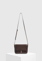 Misha - Suede & Leather Crossbody Bag - Brown
