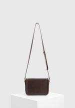 Misha - Suede & Leather Crossbody Bag - Brown
