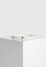 Leonie - Eiffel Slim Leather Belt - White