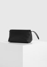 Jessy - Textured Leather Washbag - Black