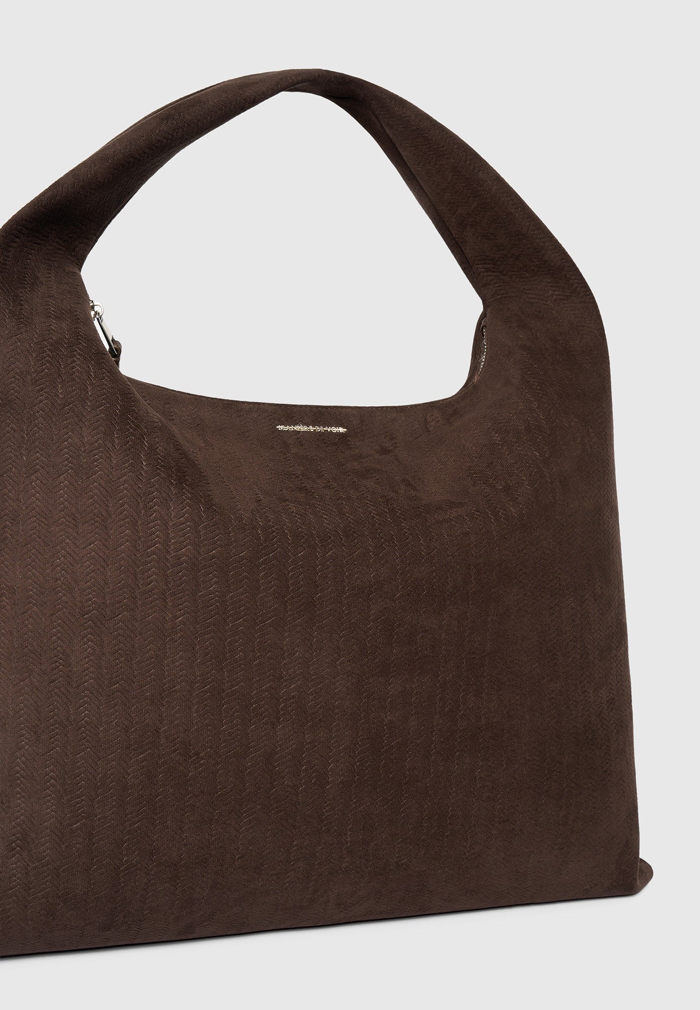 Aubin - Braided Suede Hobo Bag - Brown 