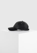 Lou - Leather Cap - Black