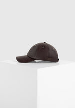 Lou - Leather Cap - Brown
