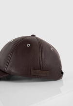 Lou - Leather Cap - Brown