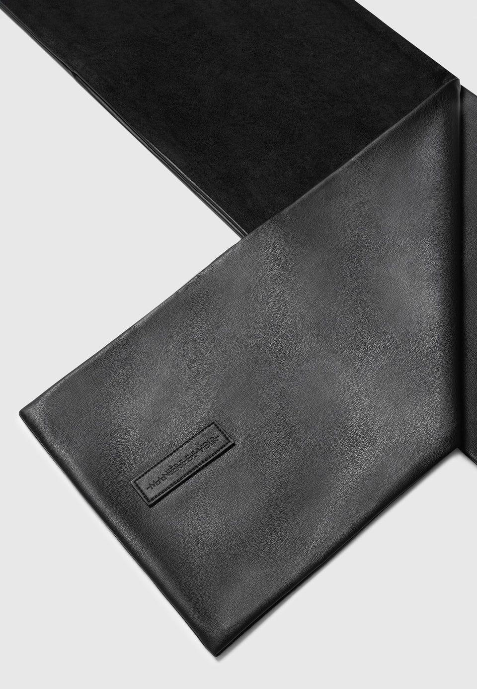melia-reversible-leather-suede-scarf-black