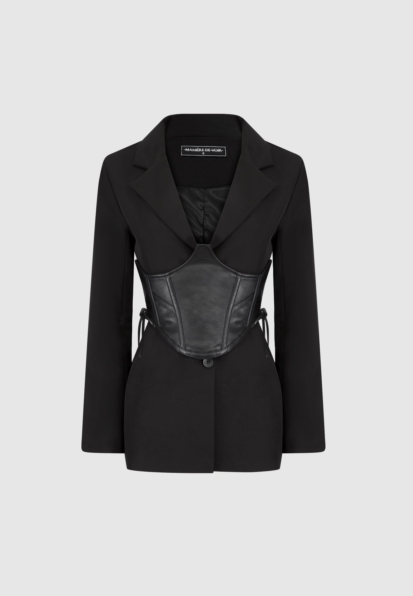blazer-with-vegan-leather-corset-black