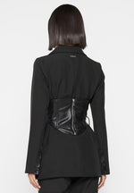 blazer-with-vegan-leather-corset-black