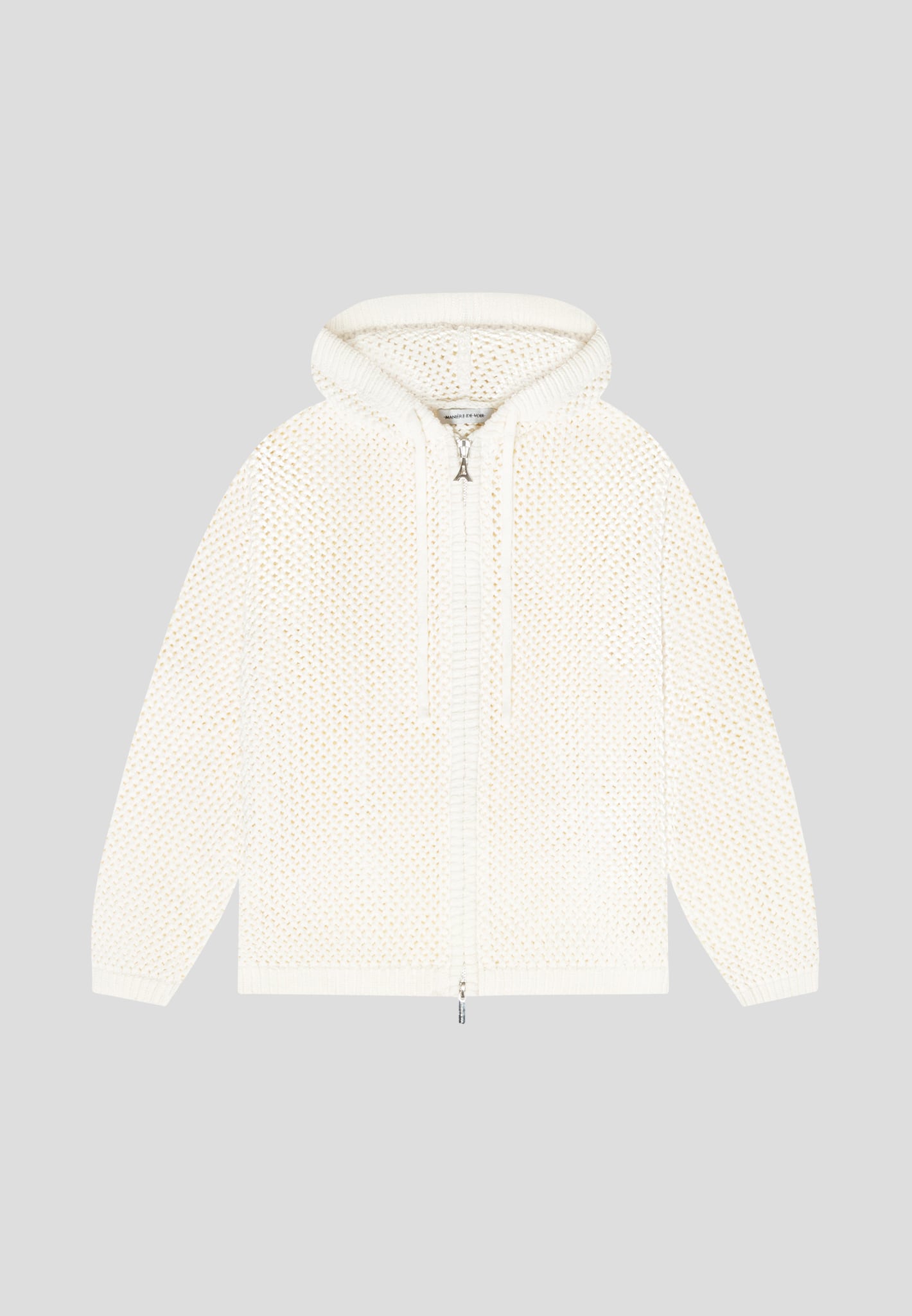 Cream knitted hoodie Clearance