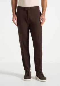 Hubert - Slim Fit Tailored Trousers - Brown