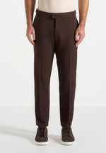 Hubert - Slim Fit Tailored Trousers - Brown