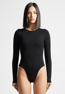 Mila - Long Sleeve Bodysuit - Black