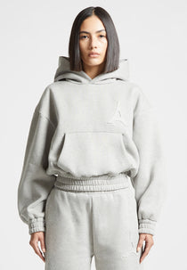 Ariane - Eiffel Embossed Hoodie - Grey
