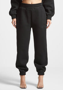 Vera - Eiffel Embossed Joggers - Black