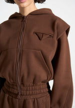 eternelle-wide-shoulder-zip-through-hoodie-brown