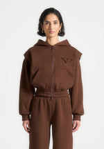 eternelle-wide-shoulder-zip-through-hoodie-brown