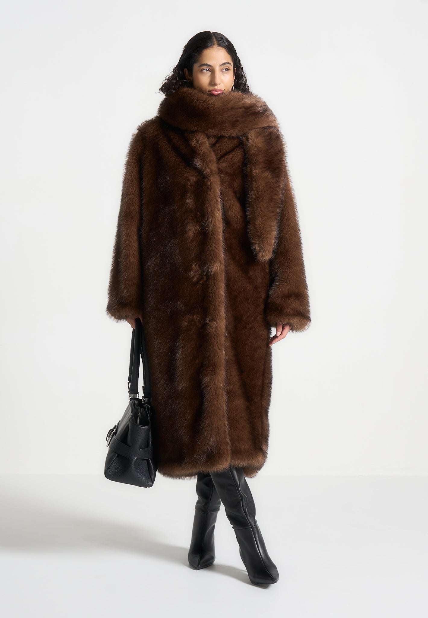 fur-oversized-coat-with-scarf-brown