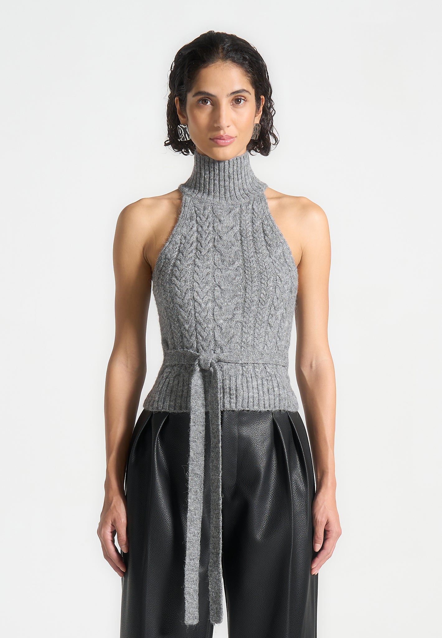 halter-cable-knit-wool-top-with-tie-grey