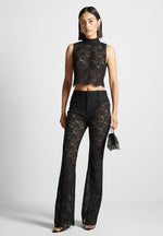 lace-fit-and-flare-trousers-black