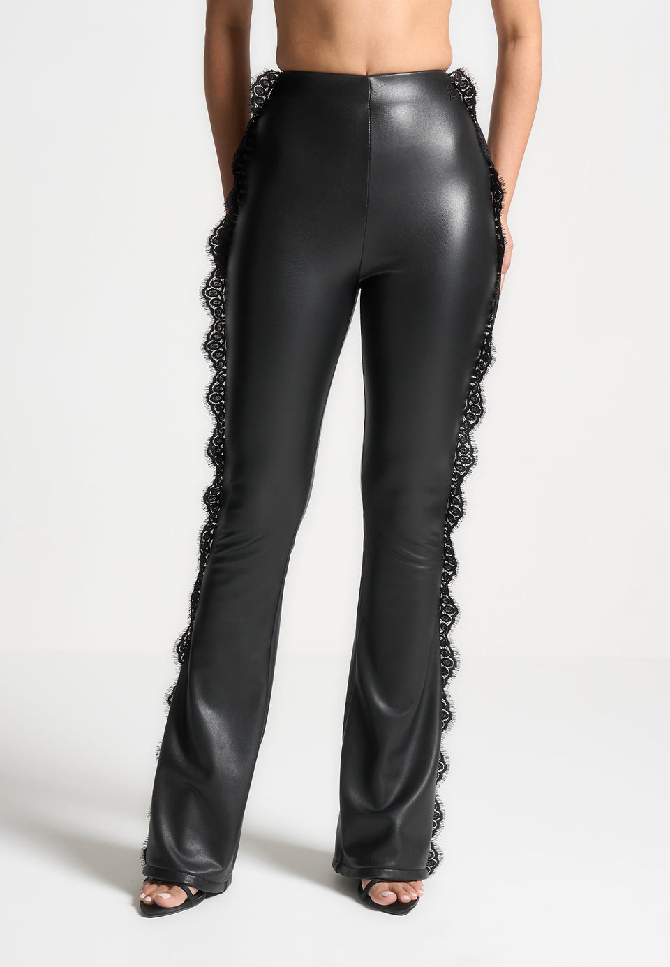lace-trim-leather-fit-and-flare-leggings-black
